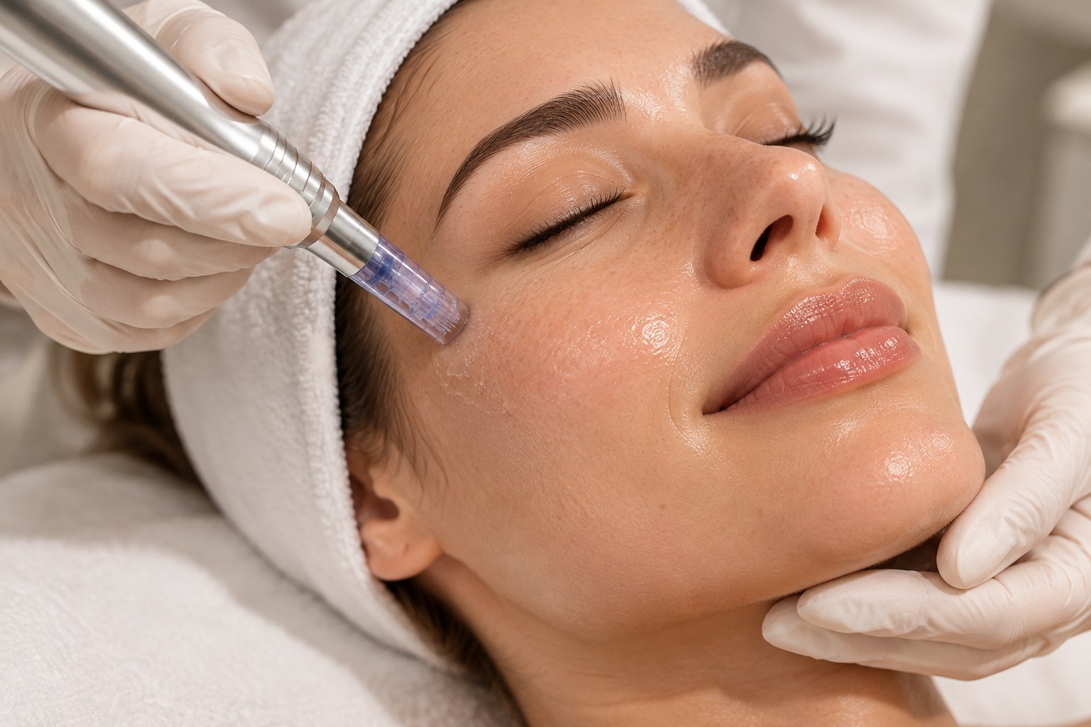 Microneedling con dermapen en paciente
